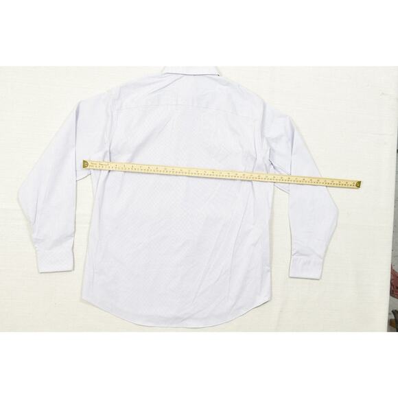 Calvin Klein Regular Fit Blue Performance Non-Iron Dress Shirt Size 18 34/35 - Picture 4 of 8